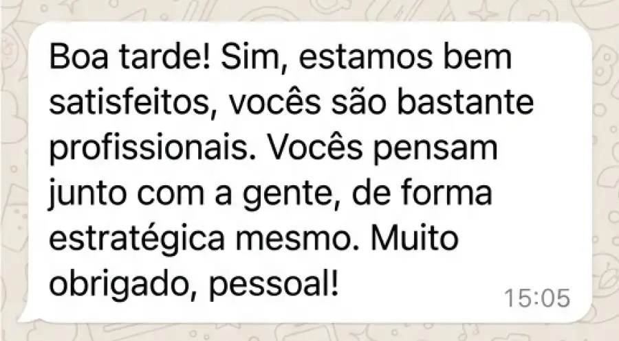 Depoimento de cliente (print 2 de 9)